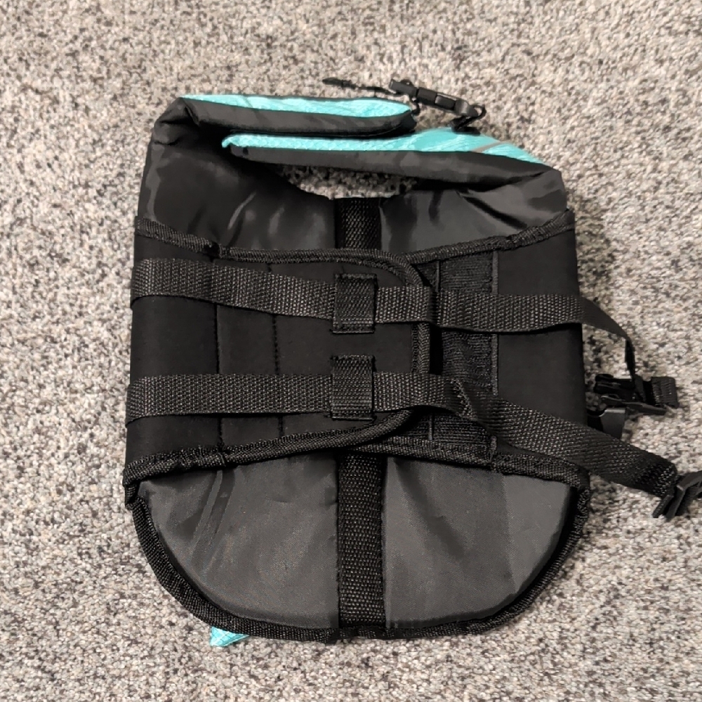 Shark Fin Dog Life Vest - Teal - Picture 4 of 6